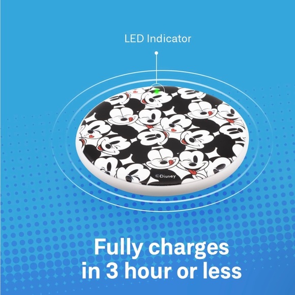 Disney Mickey Mouse Wireless Charging Pad- Wireless Charging Station - Picture 5 of 6